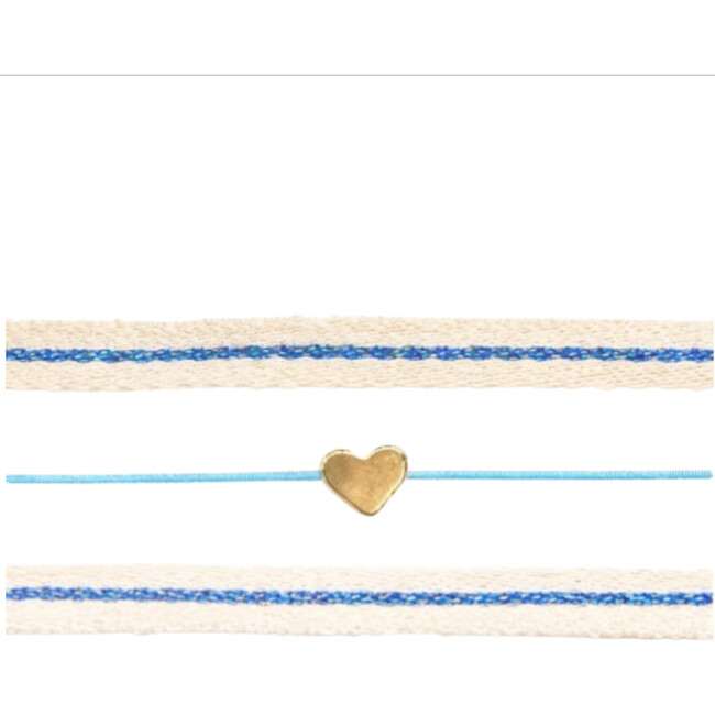 Katie Heart Friendship Bracelet Bundle, Blue