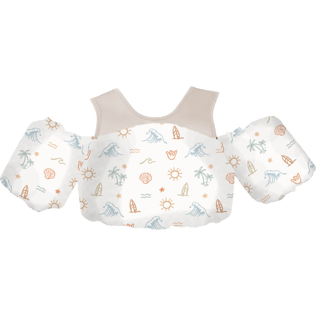 Little Swimmer Floatie - Toddler & Kids Swim Vest Floaties, Surf Paradise