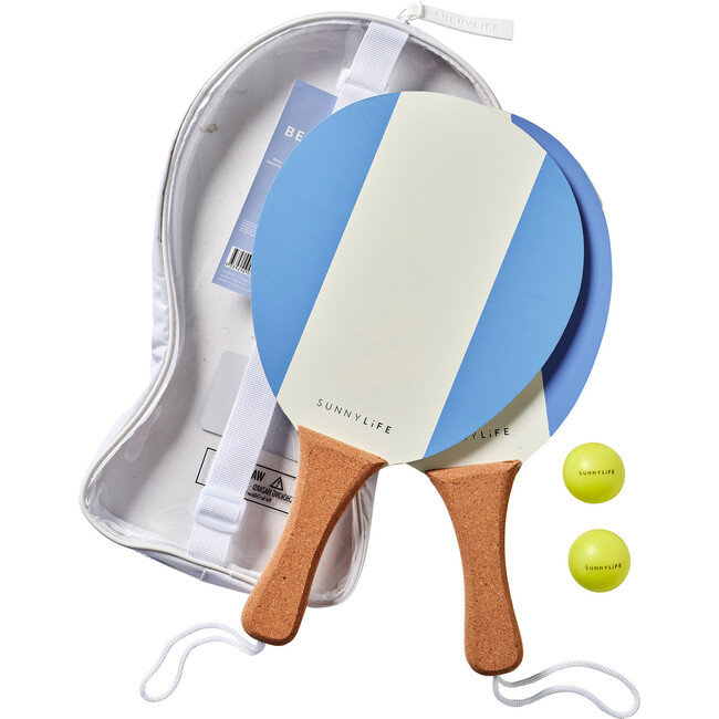 Vintage Beach Paddles: La Mer Med Blue