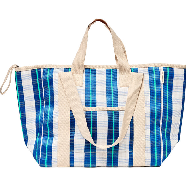 Recycled Nylon: Cooler Tote - La Mer Blue Neon