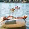 Tube Pool Ring: The Vacay Soft Olive Stripe - Pool Floats - 2 - thumbnail