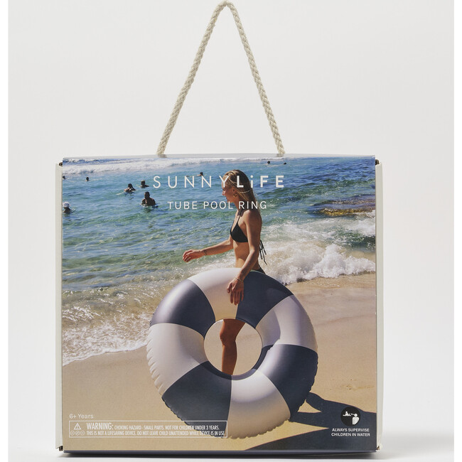 Tube Pool Ring: Navy Stripe - Pool Floats - 3