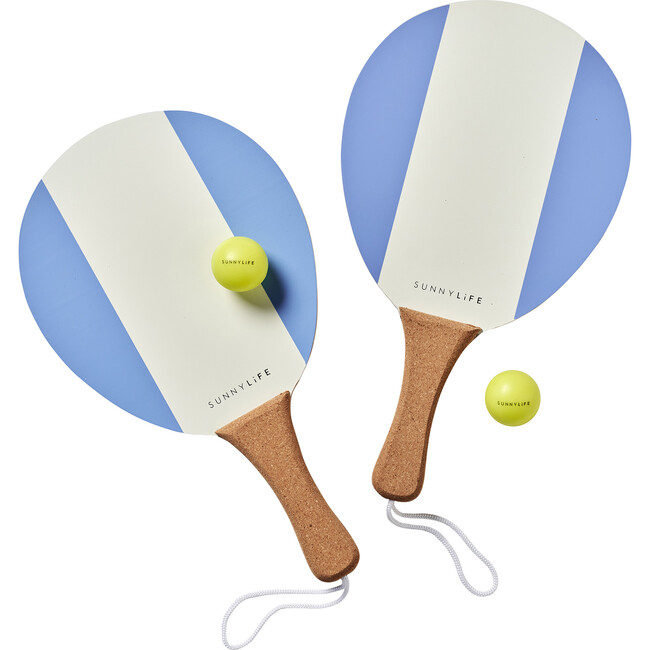 Vintage Beach Paddles: La Mer Med Blue - Outdoor Games - 3