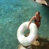 Tube Pool Ring: The Vacay Soft Olive Stripe - Pool Floats - 4 - thumbnail