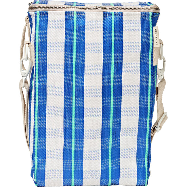 Recycled Nylon: Drinks Cooler Bag - La Mer Blue Neon - Bags - 4