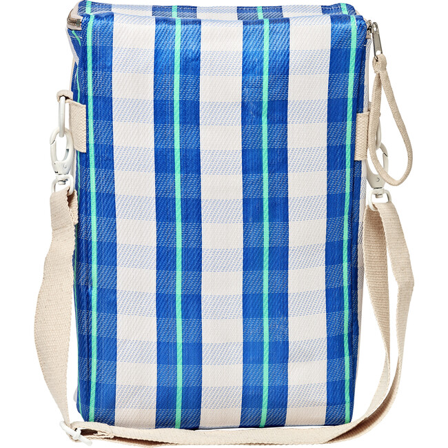 Recycled Nylon: Drinks Cooler Bag - La Mer Blue Neon - Bags - 5