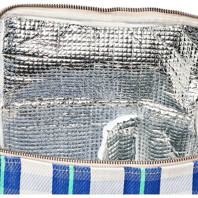 Recycled Nylon: Drinks Cooler Bag - La Mer Blue Neon - Bags - 7