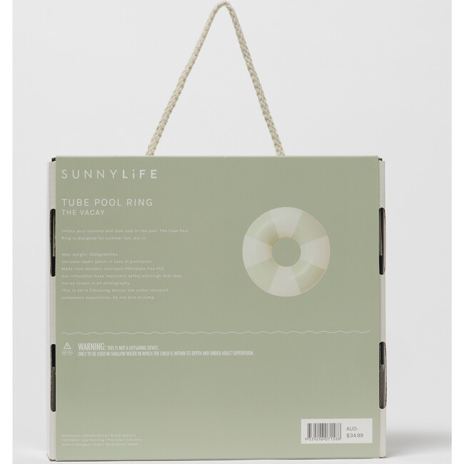 Tube Pool Ring: The Vacay Soft Olive Stripe - Pool Floats - 9