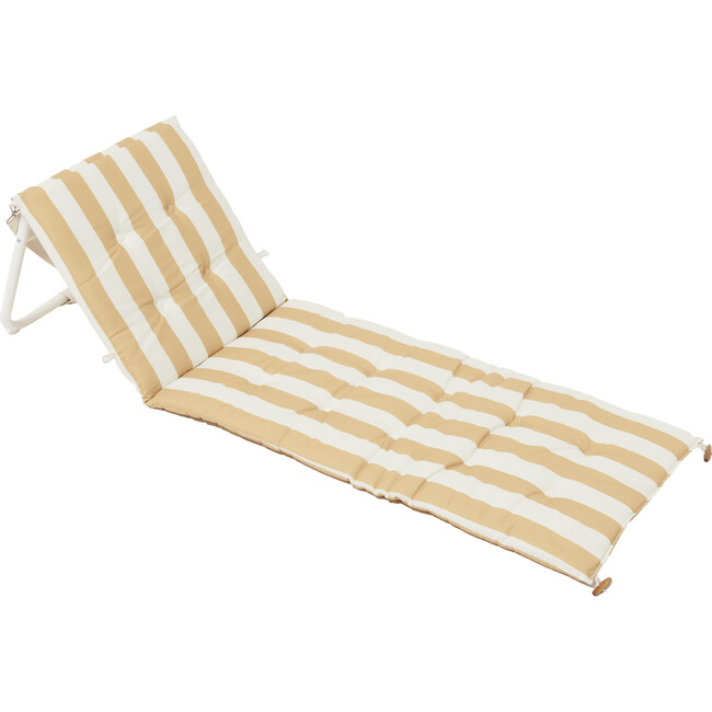 Reclining Beach Chair, Mango Bay - Mustard Stripe