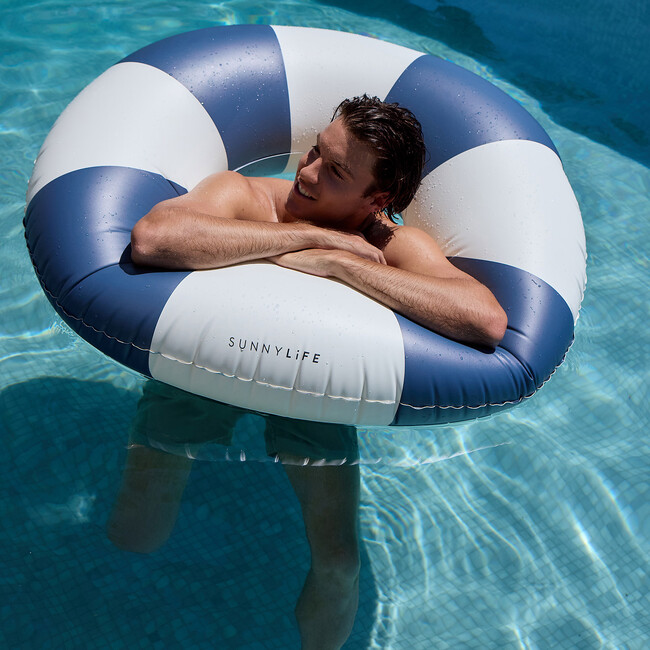 Tube Pool Ring: Navy Stripe - Pool Floats - 9