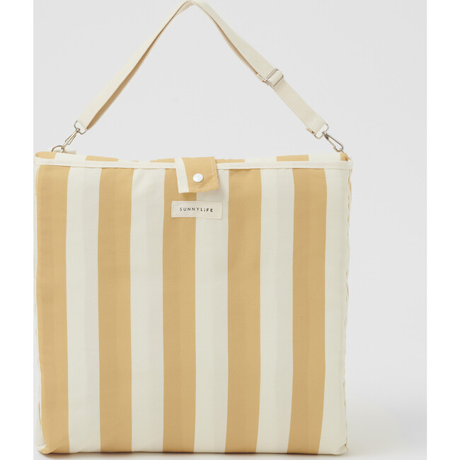 Reclining Beach Chair, Mango Bay - Mustard Stripe