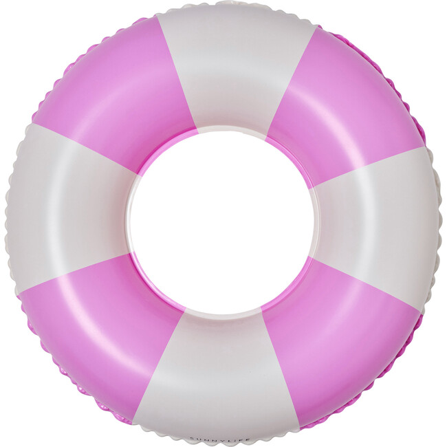 Mini Tube Pool Ring: Zest Magenta Stripe