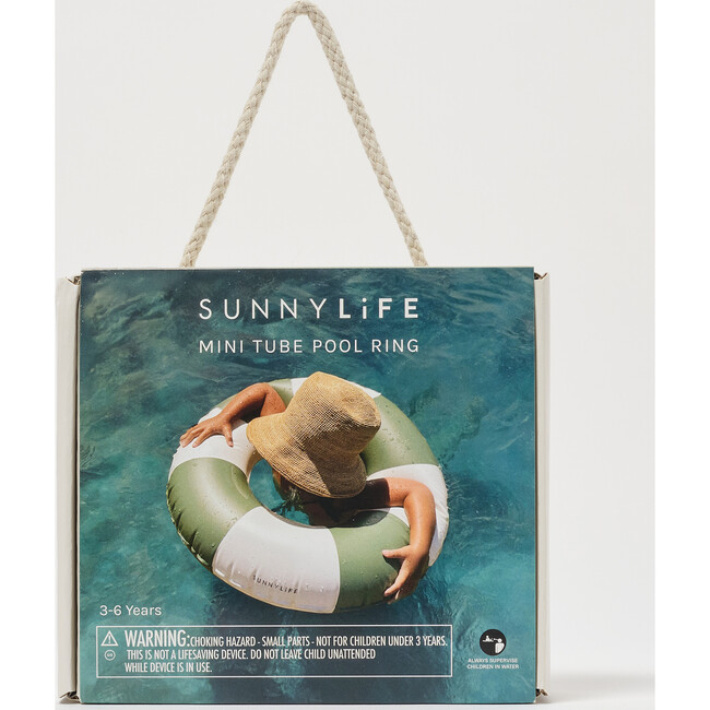 Mini Tube Pool Ring: Tides Out Olive Stripe