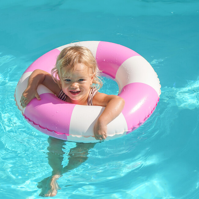 Mini Tube Pool Ring: Zest Magenta Stripe