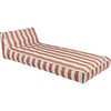 Luxe Lie-On Lounger, Tierra Clay Stripe - Pool Floats - 1 - thumbnail
