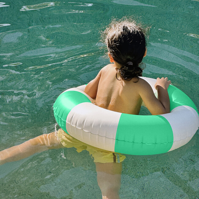Mini Tube Pool Ring: Zest Green Stripe - Pool Floats - 4