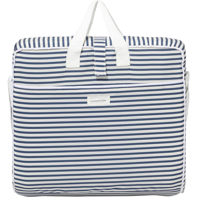 Take Anywhere Folding Chair, Resort Stripe Navy Blue - Pool Accessories - 11