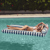 Luxe Lilo, Marine Stripe - Pool Floats - 3 - thumbnail