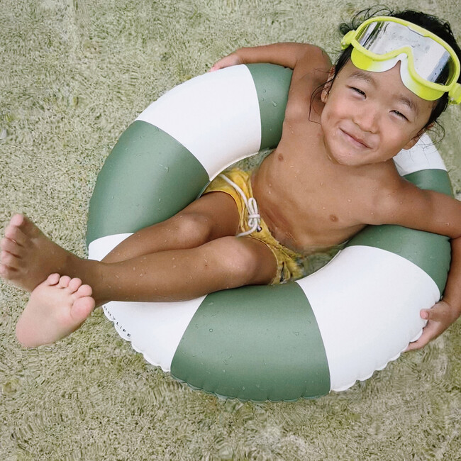 Mini Tube Pool Ring: Tides Out Olive Stripe - Pool Floats - 6