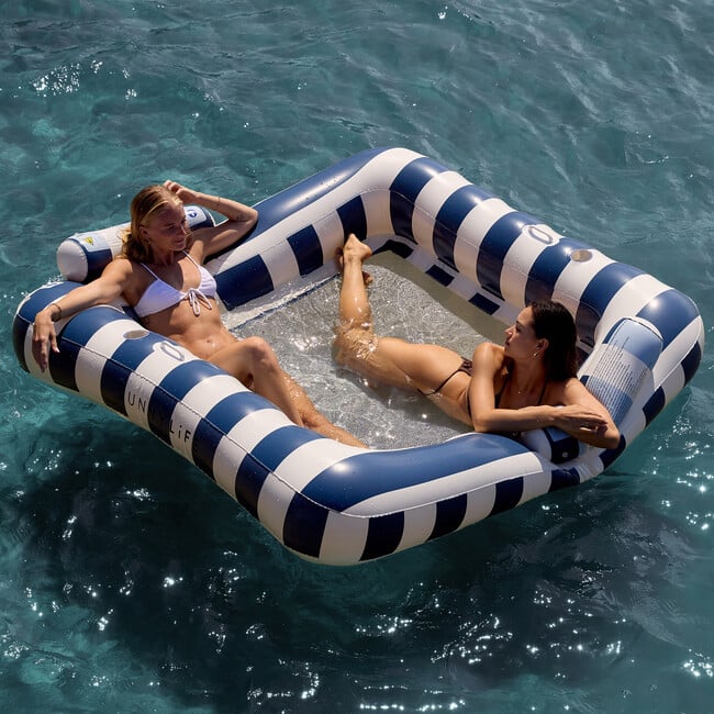 Luxe Twin Hammock Float: Le Weekend - Navy Stripe - Pool Floats - 4