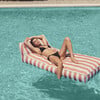 Luxe Lie-On Lounger, Tierra Clay Stripe - Pool Floats - 3 - thumbnail