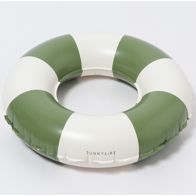 Mini Tube Pool Ring: Tides Out Olive Stripe - Pool Floats - 7