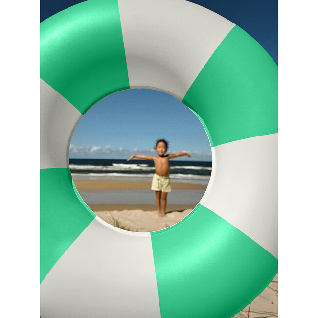 Mini Tube Pool Ring: Zest Green Stripe - Pool Floats - 6