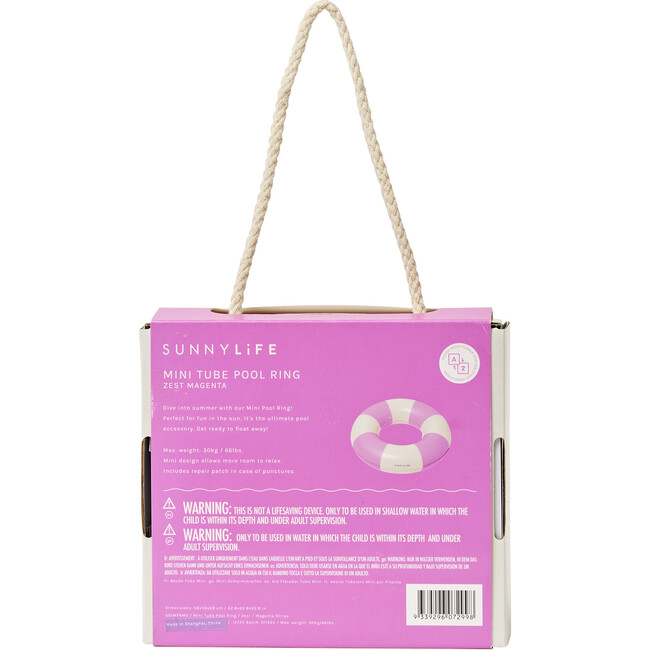 Mini Tube Pool Ring: Zest Magenta Stripe - Pool Floats - 8