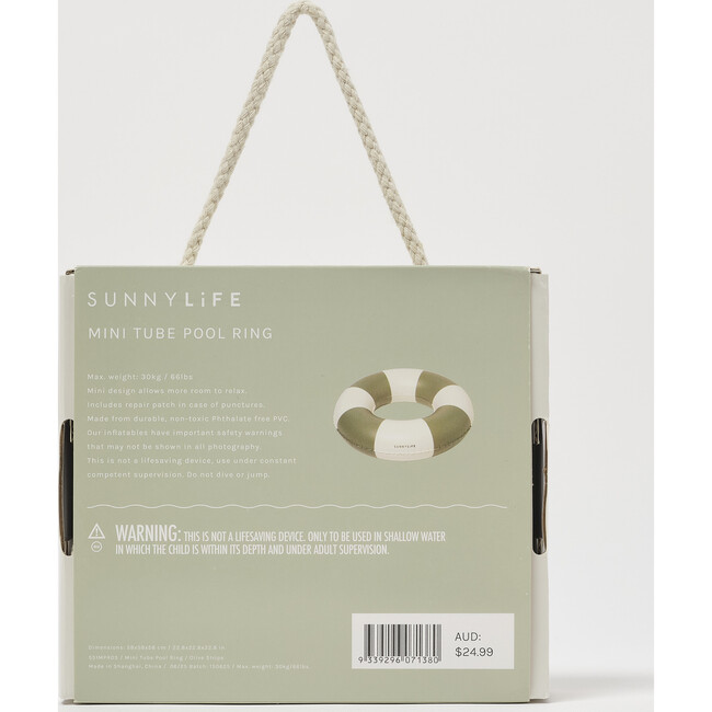 Mini Tube Pool Ring: Tides Out Olive Stripe - Pool Floats - 9