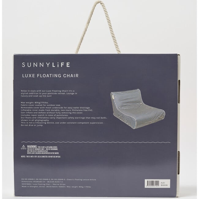 Luxe Floating Chair, Marine Stripe - Pool Floats - 7