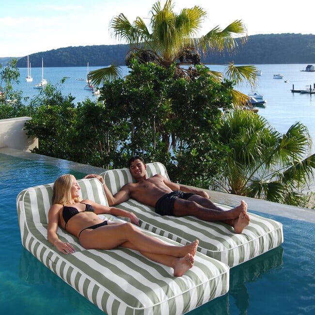 Luxe Lie-On Lounger, Seagrass Stripe - Pool Floats - 7