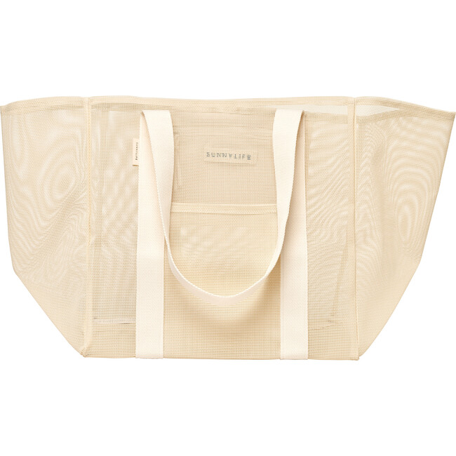 Mesh Beach Bag, Oyster Cream - Bags - 8