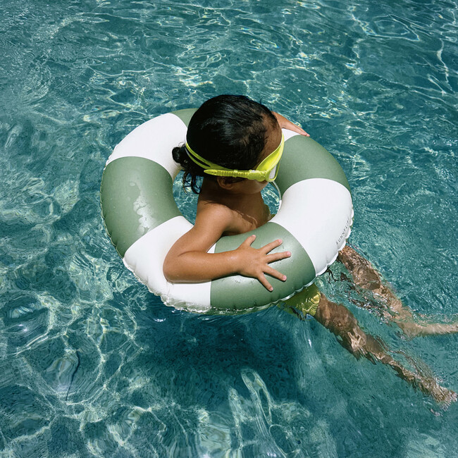 Mini Tube Pool Ring: Tides Out Olive Stripe - Pool Floats - 10
