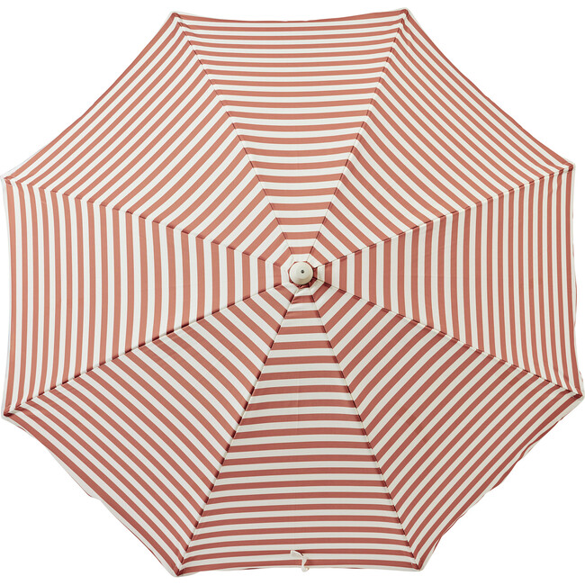 Luxe Beach Umbrella, Tierra Clay Stripe - Umbrellas - 7