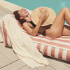Luxe Lie-On Lounger, Tierra Clay Stripe - Pool Floats - 8 - thumbnail
