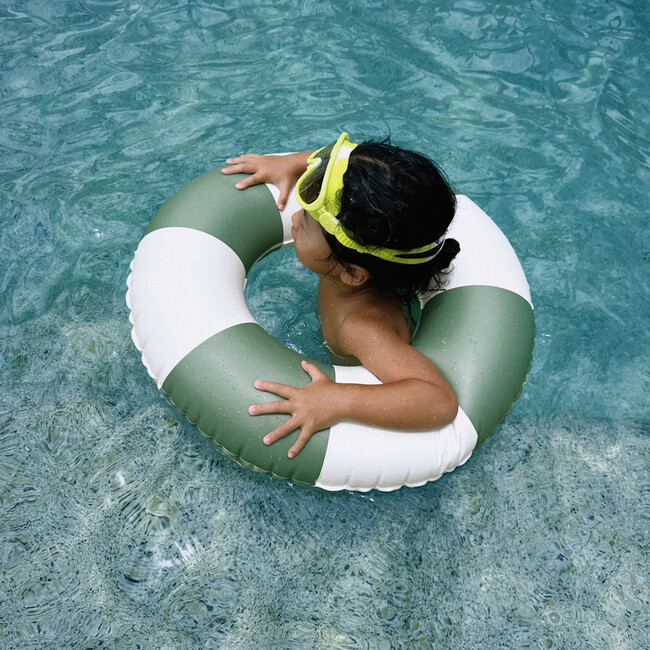 Mini Tube Pool Ring: Tides Out Olive Stripe - Pool Floats - 11