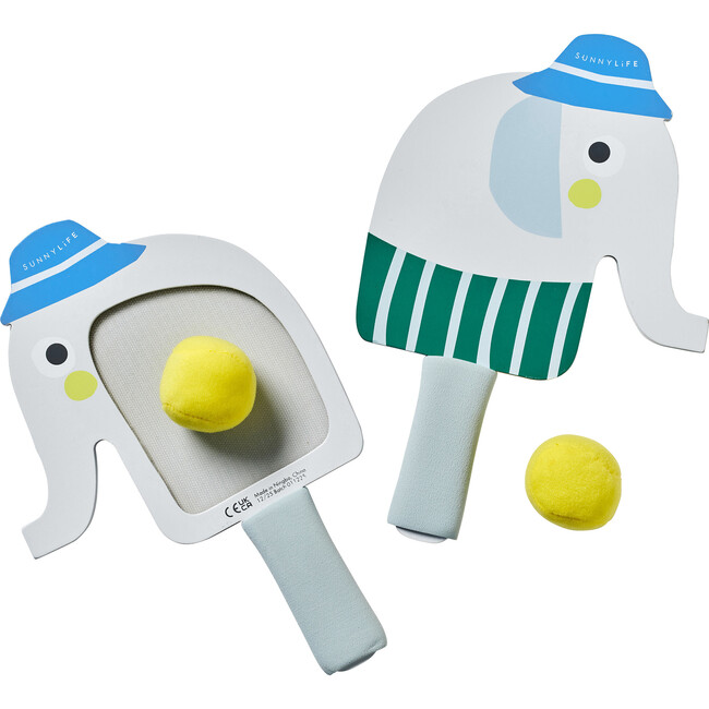 Kids Velcro Beach Bats: Eli the Elephant - Outdoor Games - 3