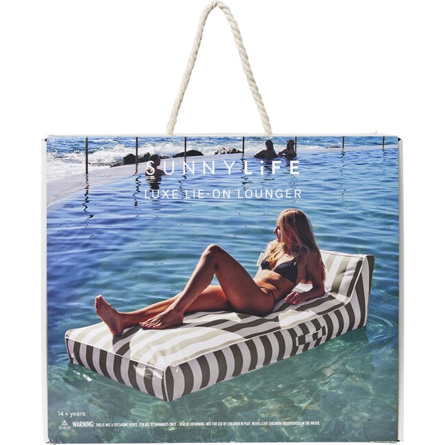 Luxe Lie-On Lounger, Seagrass Stripe - Pool Floats - 11