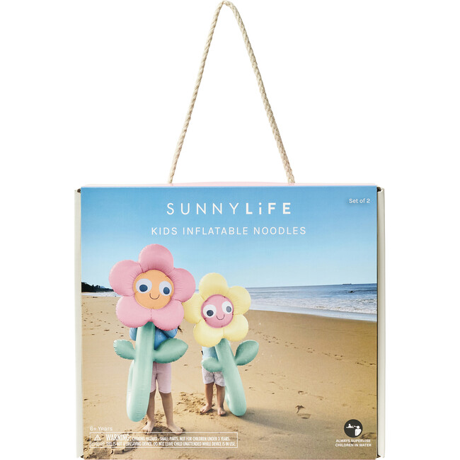 Kids Inflatable Noodle: Poppy the Peach Flowers - 2pk - Pool Floats - 4