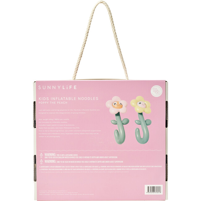 Kids Inflatable Noodle: Poppy the Peach Flowers - 2pk - Pool Floats - 9