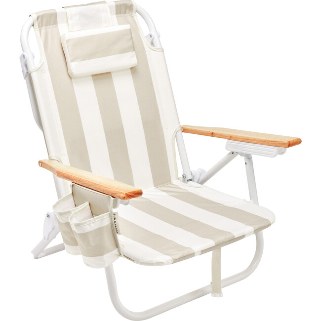 Deluxe Beach Chair, Oyster Stripe