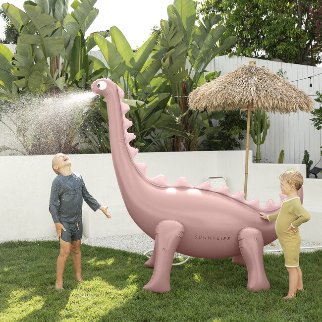 Inflatable Giant Sprinkler: Into the Wild - Pink Dino - Water Toys - 5