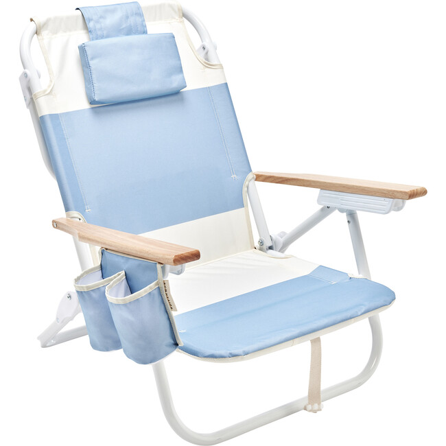 Deluxe Beach Chair, La Mer Med Blue Block