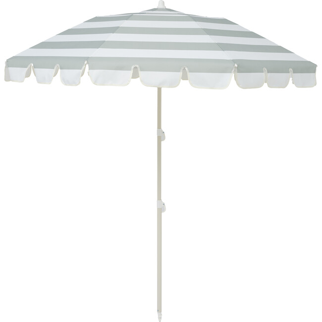 Compact Beach Umbrella, Sea Sage Stripe