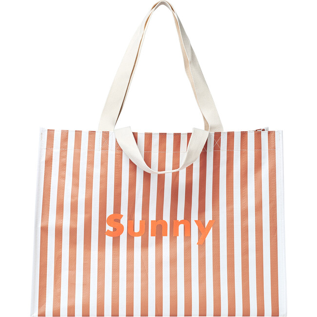Carryall Beach Bag, Tierra Clay Stripe