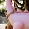 Inflatable Giant Sprinkler: Into the Wild - Pink Dino - Water Toys - 11