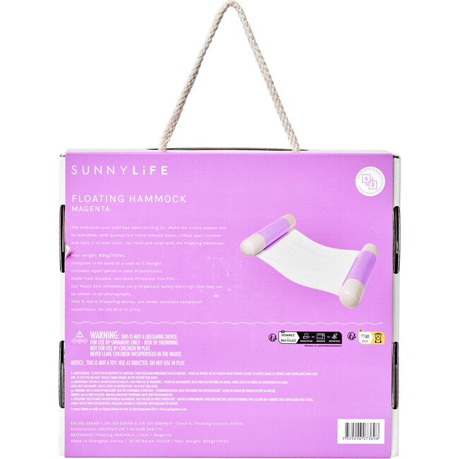 Floating Hammock, Zest Magenta - Pool Floats - 8