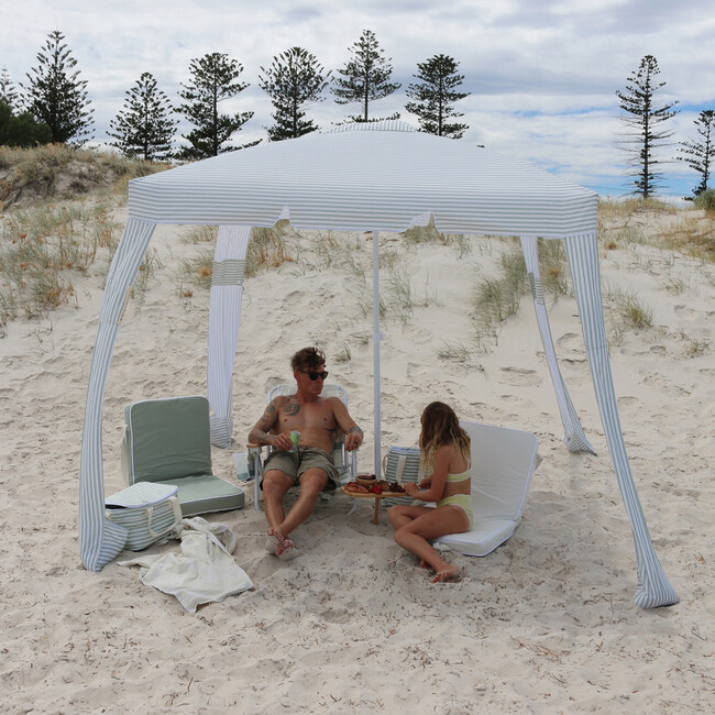 Beach Cabana, Sea Sage Stripe