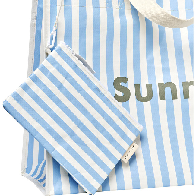 Carryall Beach Bag, La Mer Med Blue Stripe - Bags - 3