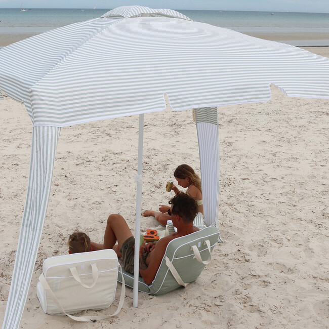 Beach Cabana, Sea Sage Stripe - Umbrellas - 3
